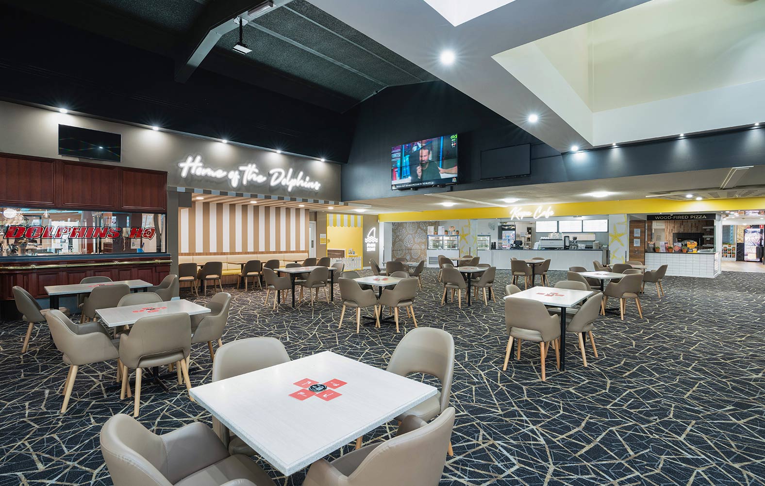 Redcliffe Leagues Club Koopa Cafe and kids playground at Dolphins