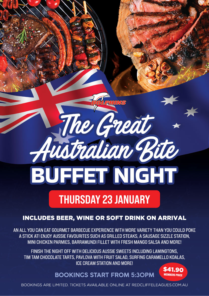 The Great Australian Bite Buffet Night at Redcliffe Leagues Club