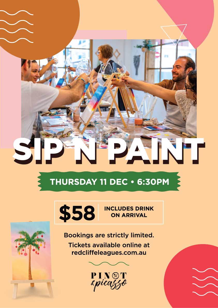 Sip n Paint - December at Redcliffe Leagues Club